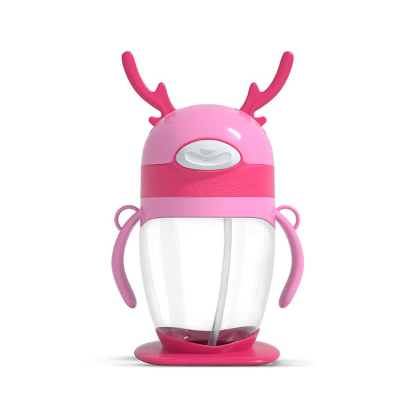Light pink and dark pink kids tumbler bottle