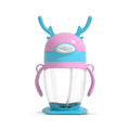 Pink and light blue kids tumbler bottle